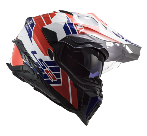 LS2 MX701 EXPLORER ATLANTIS G.WHITE RED BLUE