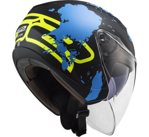 LS2 OF573 TWISTER II XOVER MATT BLACK BLUE