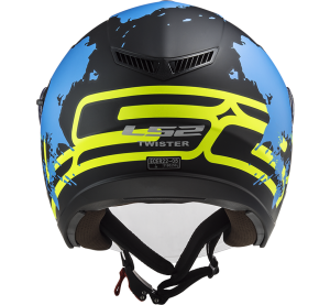 LS2 OF573 TWISTER II XOVER MATT BLACK BLUE