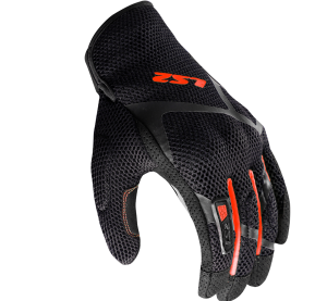 LS2 RAY II MAN GLOVES BLACK RED