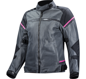 LS2 RIVA LADY JACKET BLACK DARK GREY PINK