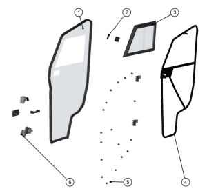 Right Window Assembly for Linhai UTV 520/550/570 T-BOSS
