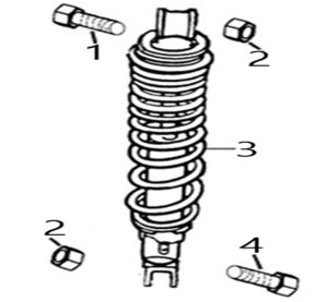 SHOCK ABSORBER REAR (T3 EFI)