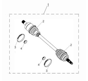 FRONT DRIVE AXLE (T3 EFI) (FOR 4WD)