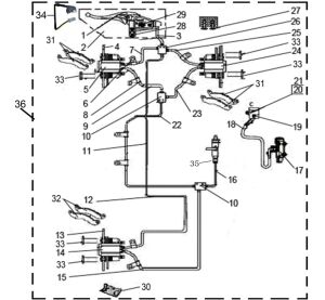 BRAKING SYSTEM (MATCH REAR GEAR-BOX 47163) (MARKED YM)