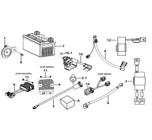 BATTERY、HORN、RELAY、RECTIFIER