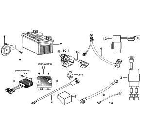 BATTERY、HORN、RELAY、RECTIFIER