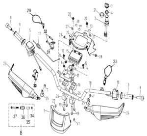 HANDLEBAR (MATCH REAR DIFF. GEAR-BOX 35780)