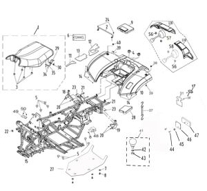 REAR FENDERS AND FRAME (T3 EFI)