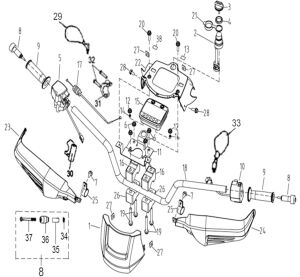 HANDLEBAR (MATCH REAR GEAR-BOX 47163)
