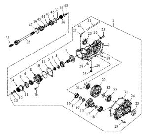 REAR AXLE GEAR CASE ASSY