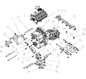 MOTOR  TRANSMISSION  INSTALLATION (FOR LH100DU)