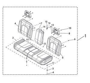 Seat Assy (Bench seat without homologation)