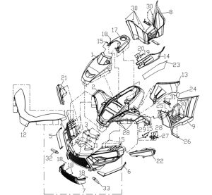 FRONT BODY (EFI T3, NON HOMOLOGATED)