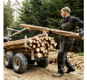 SHARK WOOD 1500, vozík za čtyřkolku, černý