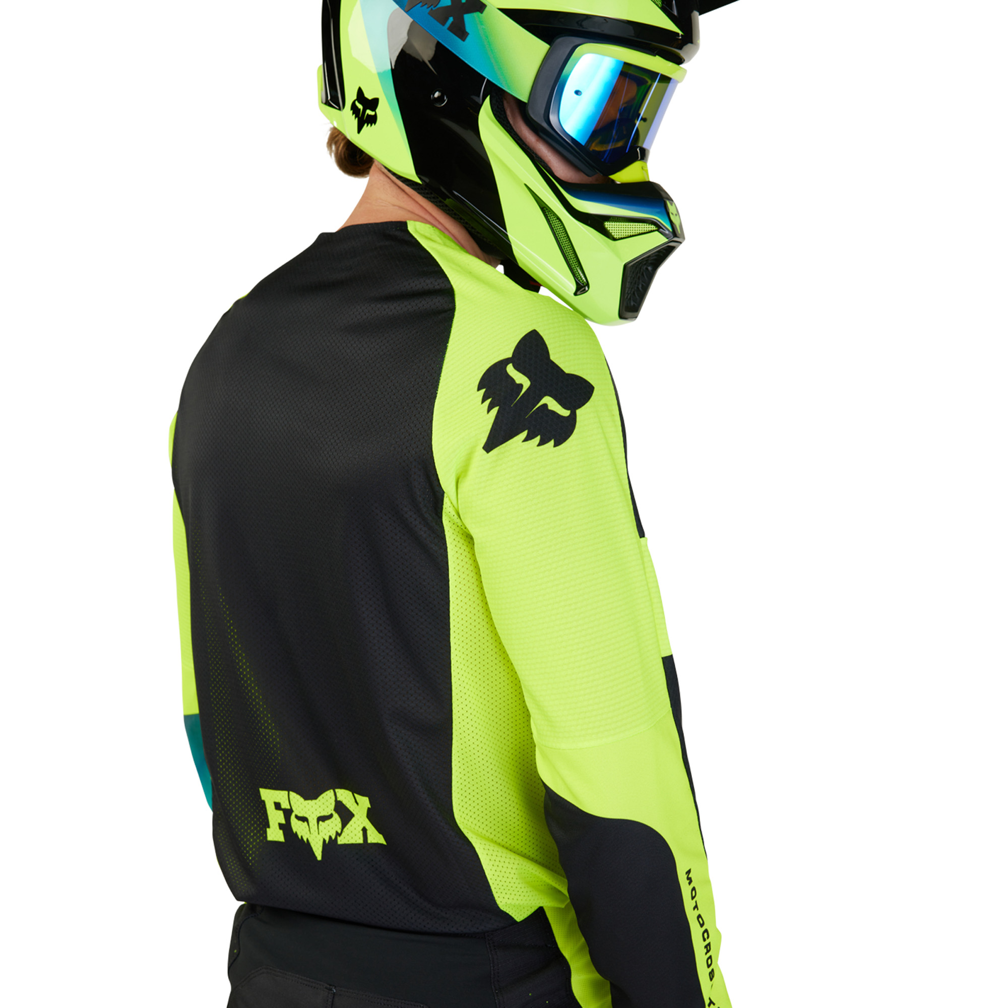 FOX 360 Streak Jersey - L, Black/Yellow MX24