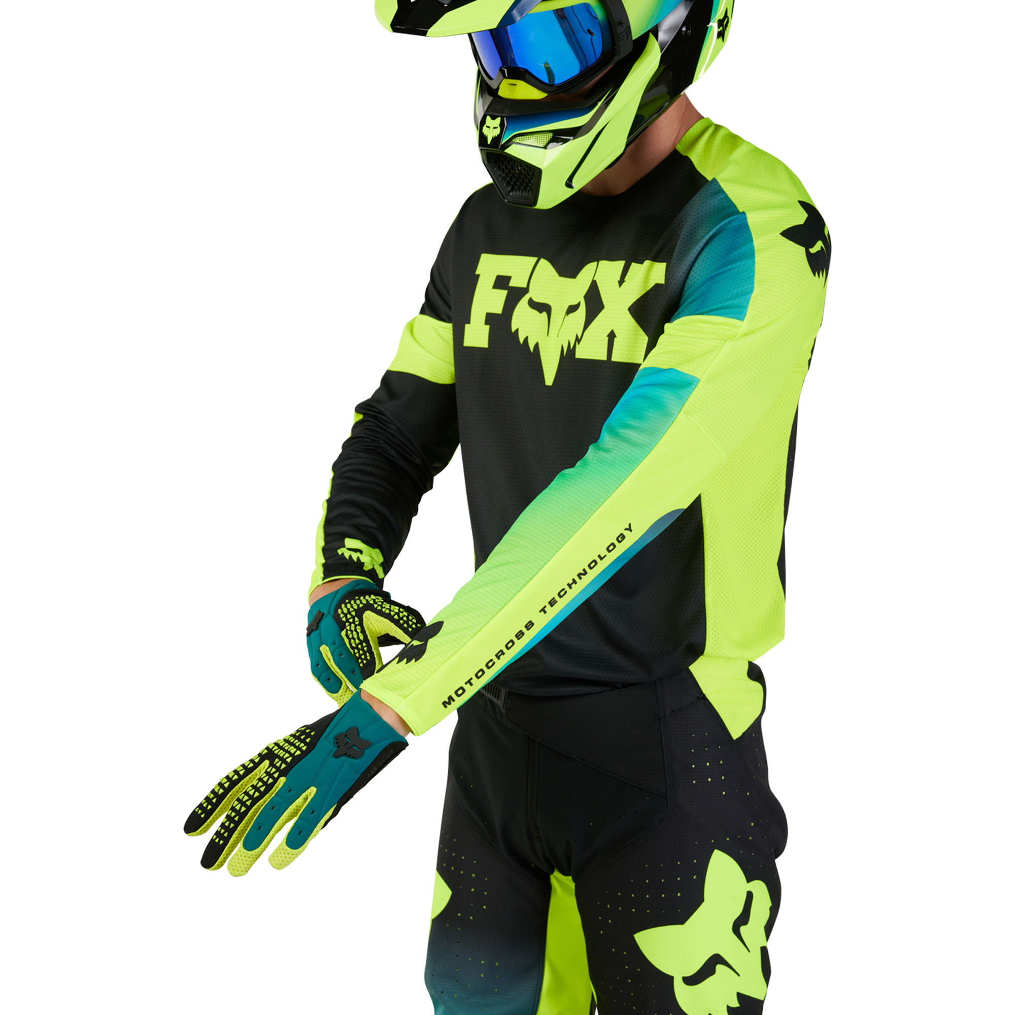 FOX 360 Streak Jersey - L, Black/Yellow MX24