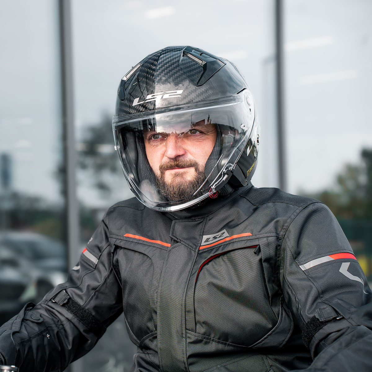 LS2 OF603 INFINITY II GLOSS CARBON-06 3XL