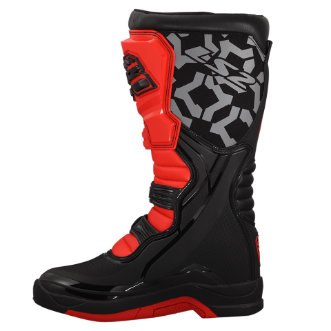 LS2 RAPTOR MAN BOOTS BLACK RED 46