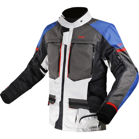 LS2 NORWAY MAN JACKET BLUE BLACK GREY RED XL