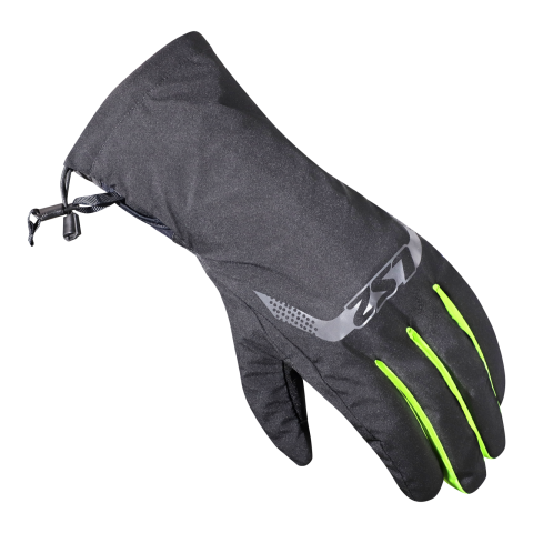 LS2 THERMORAIN GLOVES BLACK H-V YELLOW XS-S
