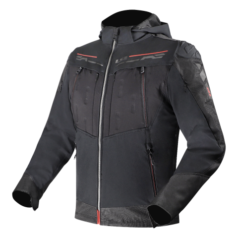 LS2 ZIRCONIUM EVO MAN JACKET BLACK RED