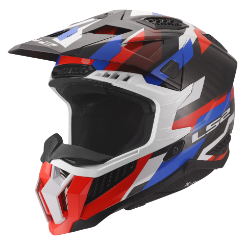 LS2 MX703 X-FORCE PHANTOM WHITE BLUE RED-06 L