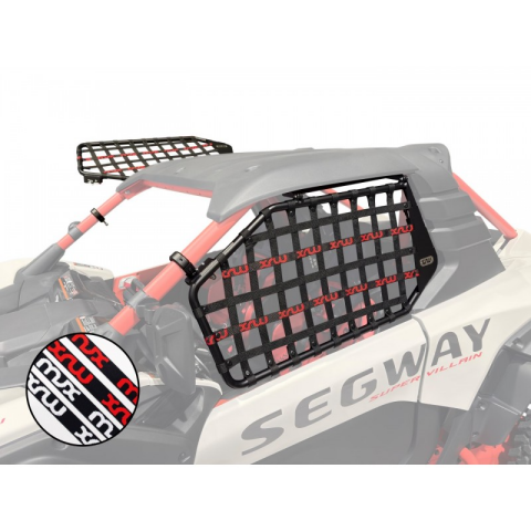 XRW UPPER DOOR with BLACK/RED NETS - SEGWAY SUPER VILLAIN SX20 (compatible with original cage)