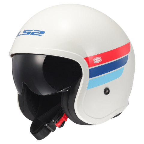 LS2 OF599 SPITFIRE II RETRO WHITE BLUE RED-06 XXL