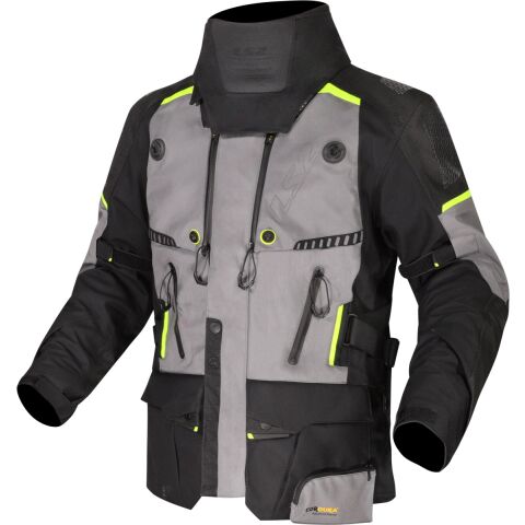 LS2 APOLLO MAN JACKET BLACK DARK GREY H-V YELLOW 5XL