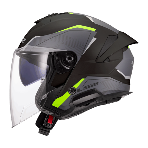 LS2 OF618 VERSO II AIR BLACK H-VIS YELLOW