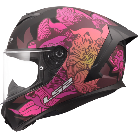 LS2 FF820 RAPID III POPPIES II BLACK PINK XL