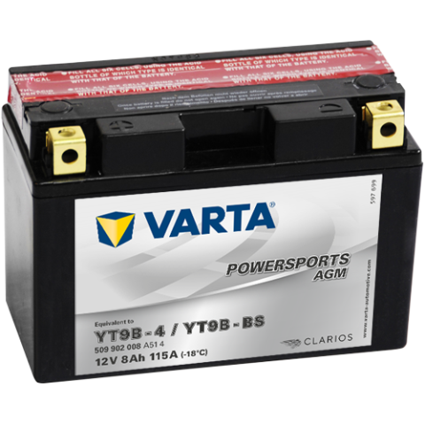 Varta 12V/8Ah - moto LF (YT9B-4/YT9B-BS)