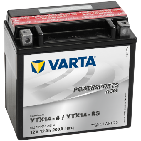 Varta 12V/12Ah - moto LF (YTX14-4/YTX14-BS)