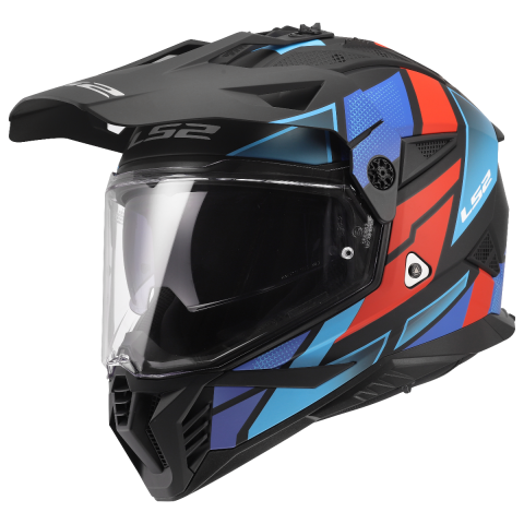 LS2 MX702 PIONEER II BLOCK BLACK RED BLUE-06 XL