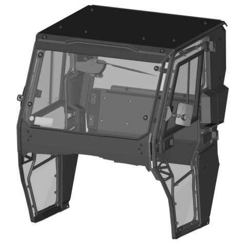 Cabin with accessories (wiper, washer) for Linhai UTV LH80DU / LH100DU Electric