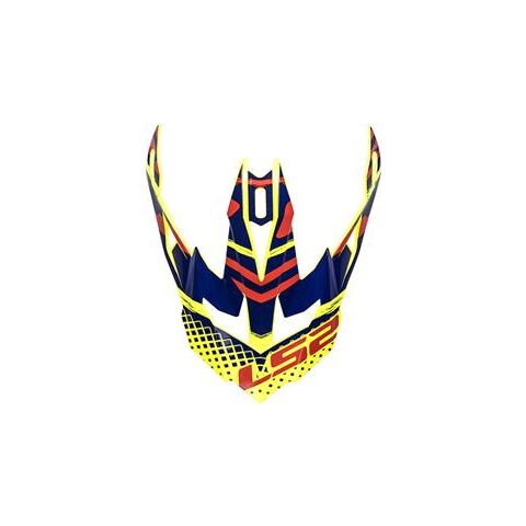 LS2 MX470 PEAK BOMBER YELLOW BLUE RED