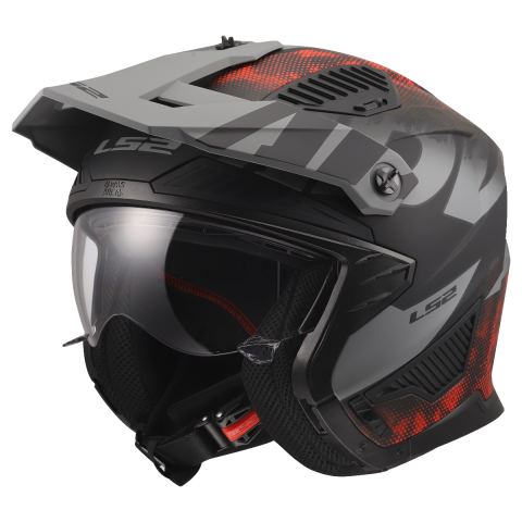 LS2 OF606 DRIFTER GAS GREY RED-06 XXL