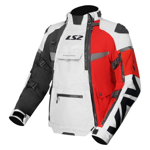 LS2 X-MASTER MAN JACKET BLACK GREY RED 5XL