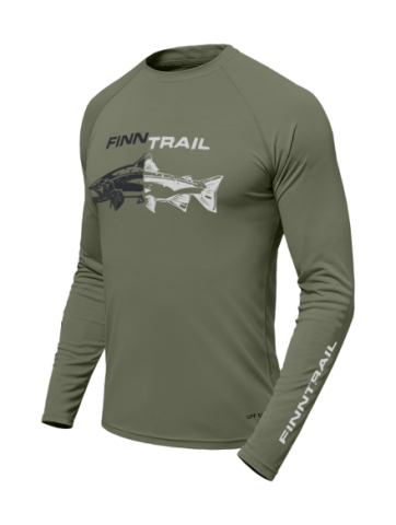 Finntrail Longsleeve Wave Fish Khaki M