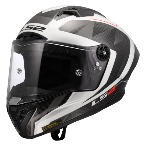 LS2 FF805 THUNDER GP AERO RAUTE WHITE GREY-06 M