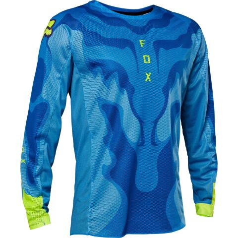 FOX Airline Exo Jersey  - XL, Blue/Yellow MX23