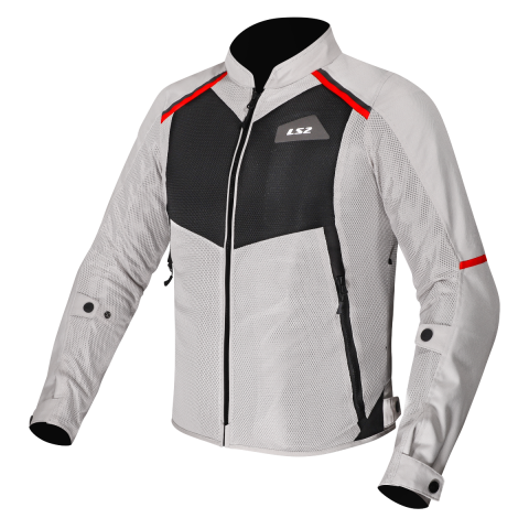 LS2 BREEZE MAN JACKET GREY BLACK RED 5XL