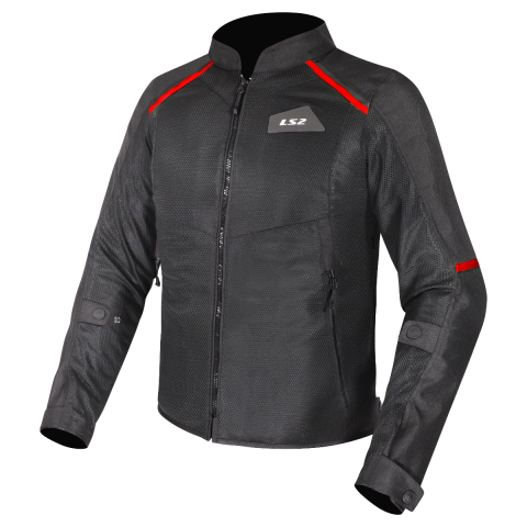 LS2 BREEZE MAN JACKET BLACK RED XXL