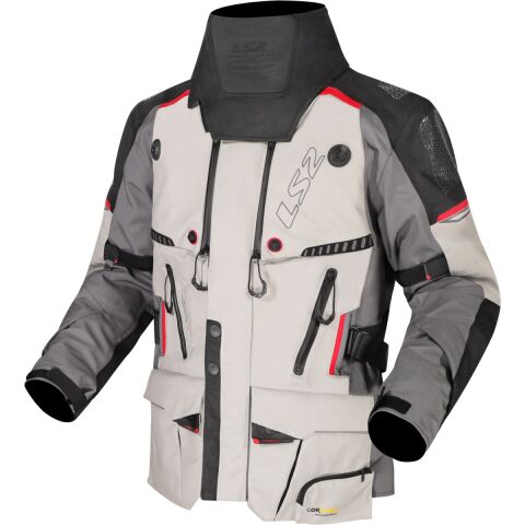 LS2 APOLLO MAN JACKET GREY BLACK RED 3XL