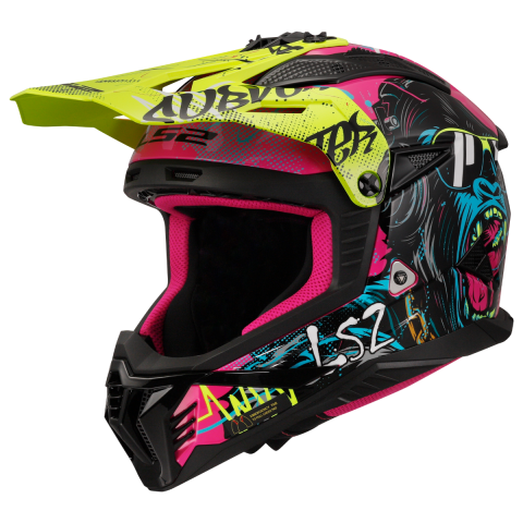 LS2 MX708 FAST II GORILLA PURPLE H-V YELLOW-06 L