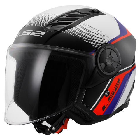 LS2 OF616 AIRFLOW II RUSH WHITE BLUE RED-06 L