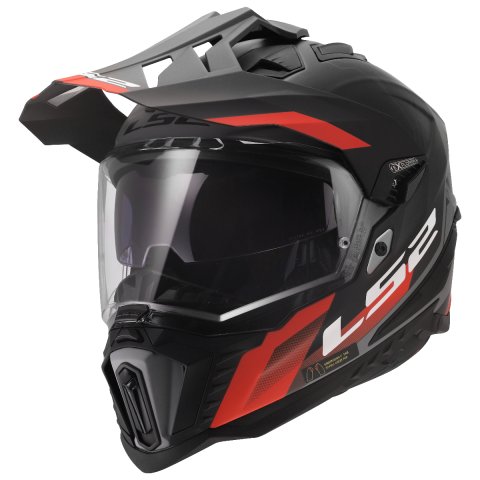 LS2 MX701 EXPLORER HEXA BLACK RED GREY-06 S