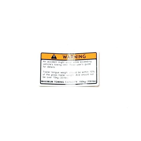 LABEL, TOW CAPACITY