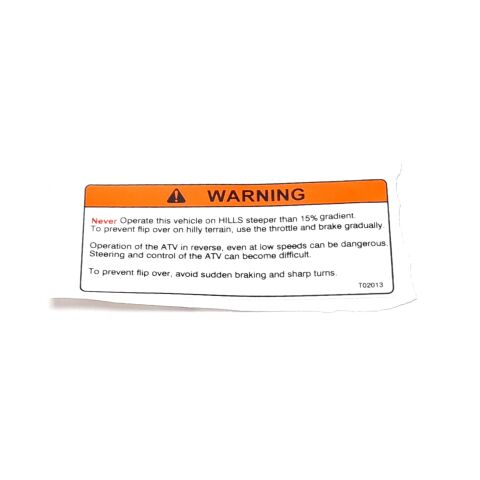 WARNING DECAL 13